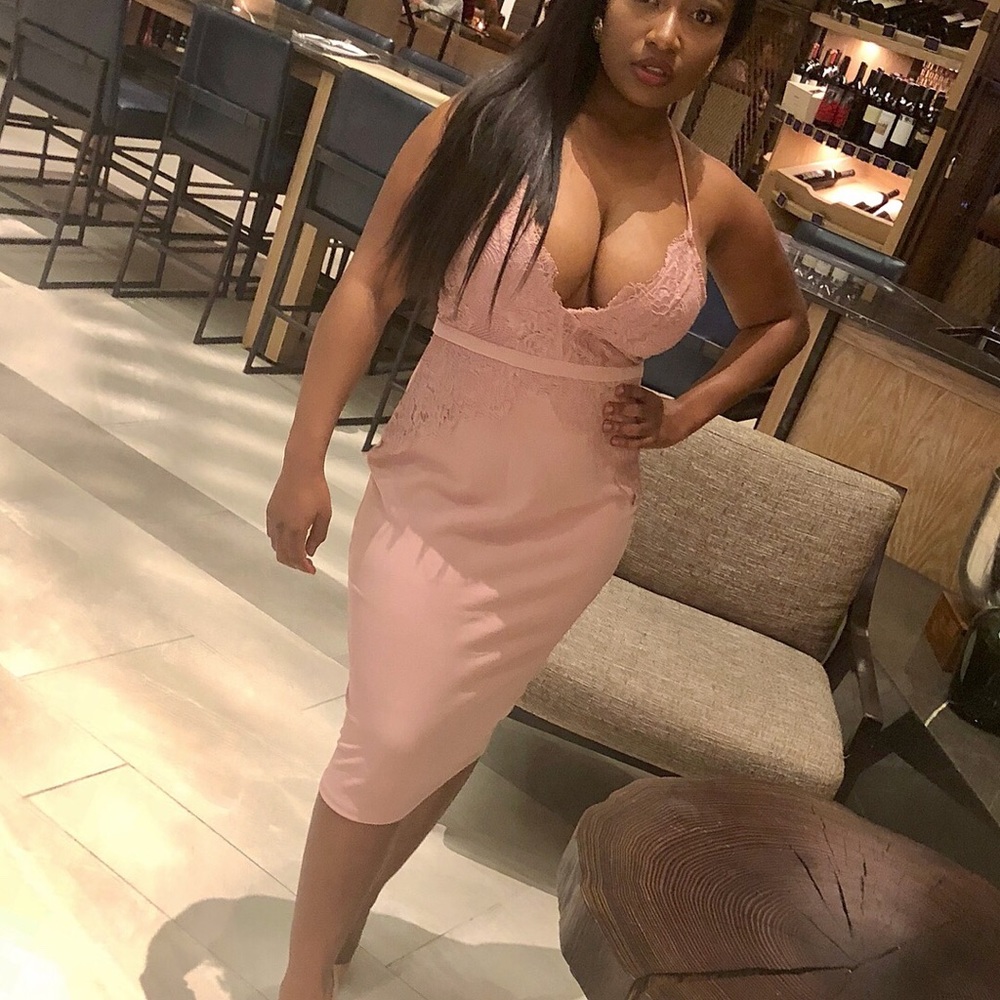 Iris Pink Midi Dress